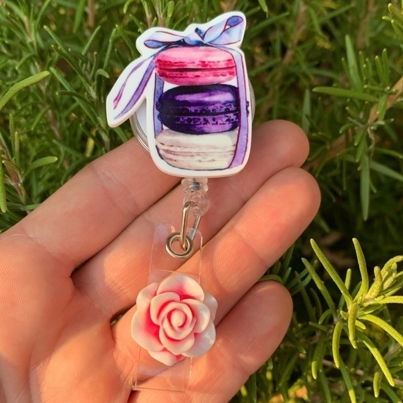 Hand Crafted Accessories - Macaroons Lover Badge Holder